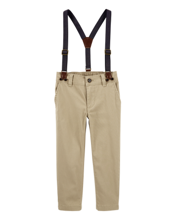 Toddler The Favorite: Khaki Suspenders, 