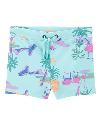Baby Tropical Rashguard Set - Turquoise, 