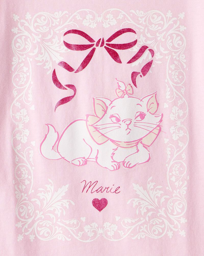 Kid Marie Cat Short-Sleeve Graphic Tee - Pink, image 2 of 2 slides