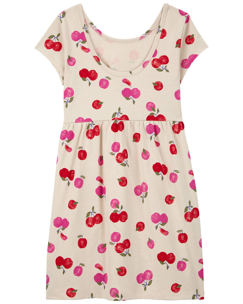 Kid Cherry Jersey Dress, image 2 of 4 slides