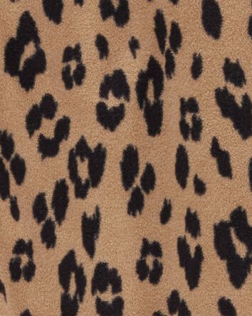 Toddler 1-Piece Leopard Fleece Footie Pajamas, 