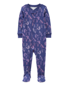 Toddler 1-Piece Unicorn 100% Snug Fit Cotton Footie Pajamas, image 1 of 4 slides