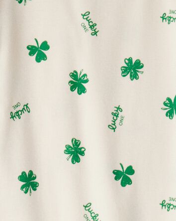 Kid St. Patrick's Day 100% Cotton Snug Fit 2-Piece Pajamas - Ivory, 