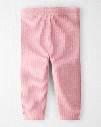 Baby Girl Organic Cotton Sweater Knit Pants , 