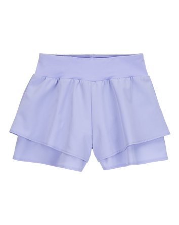 Kid Flowy Layered Flip Short - Purple, 