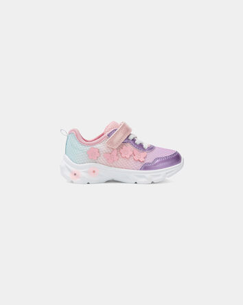 Toddler Girl Butterfly Floral Light-Up Athletic Shoes - Purple/Pink, 