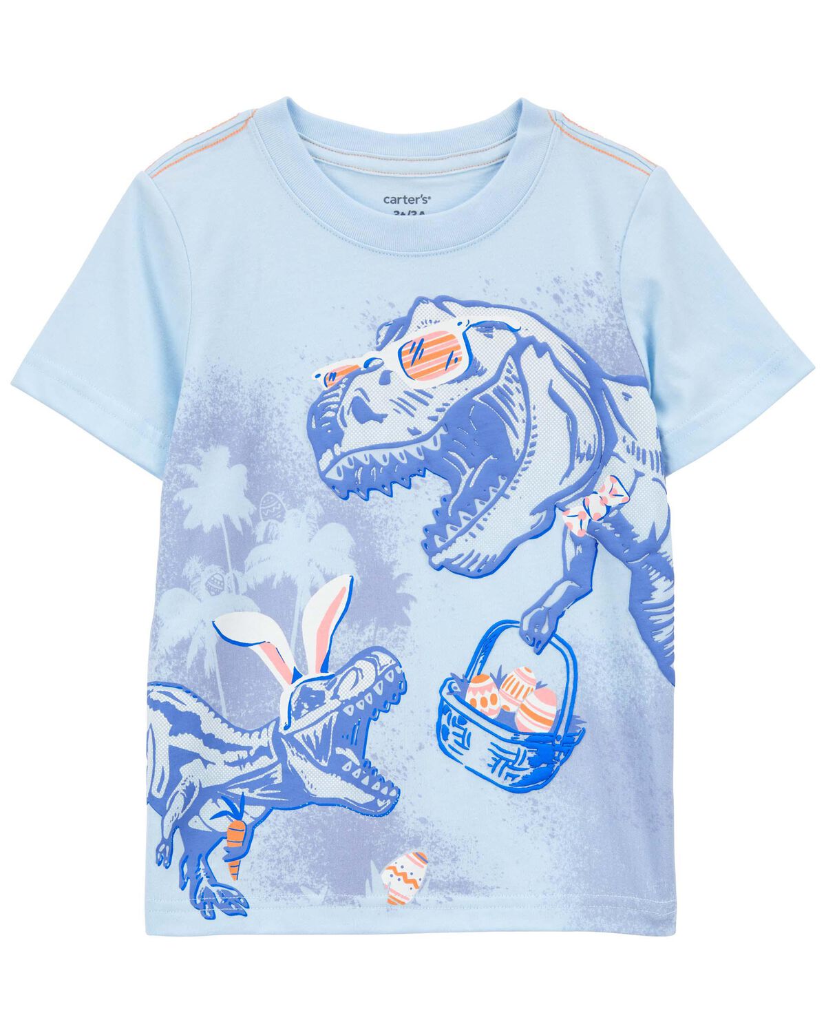 Blue Baby Easter Bunny Dinosaur Jersey Tee | carters.com