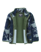 Baby Tie Dye Fleece Knit Jacket - Navy, image 2 of 4 slides