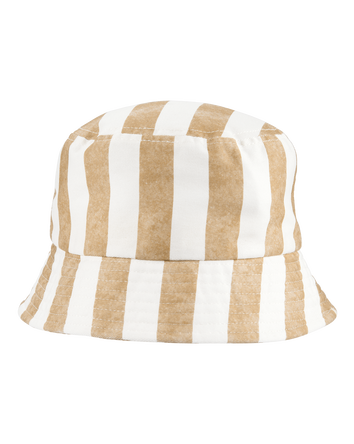 Toddler Striped Bucket Hat - Tan/Ivory, 