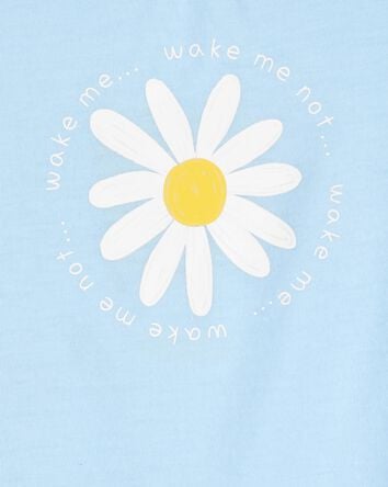 Toddler Girl Daisy Floral Loose Fit 2-Piece Pajamas - Blue, 