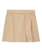 Kid Ponte Knit Uniform Skort - Khaki, image 1 of 4 slides
