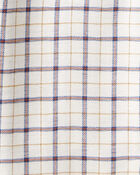 Kid 2-Pack Plaid Pajama Pants - Blue/Ivory, image 3 of 4 slides