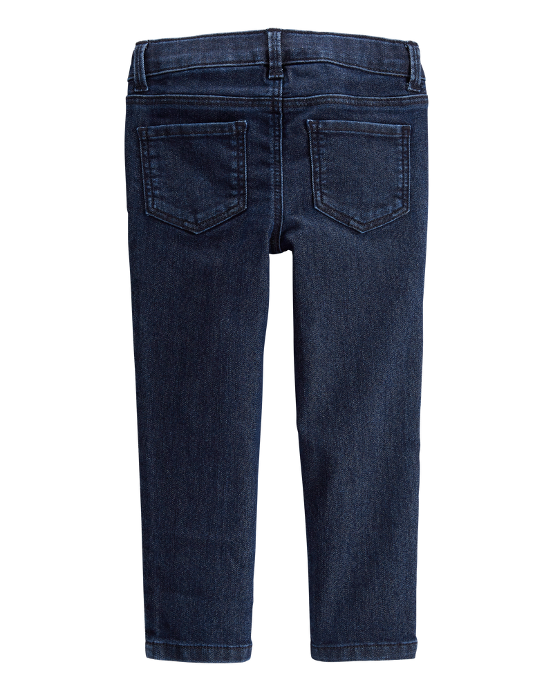 Toddler Dark Blue Wash Skinny-Leg Jeans, image 2 of 5 slides