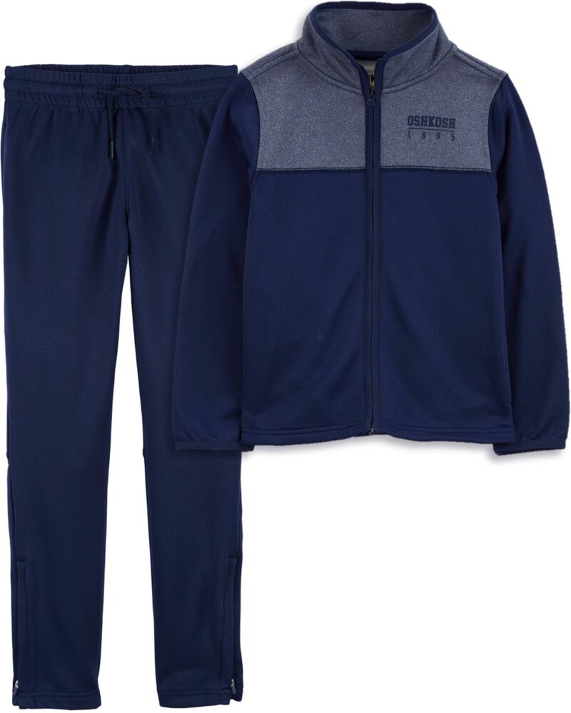 Kid 2-Piece OshKosh Logo Zip Jacket & French Terry Pants Set, image 1 of 7 slides