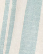 Baby Striped Pull-On Shorts - Green/Cream, image 3 of 4 slides