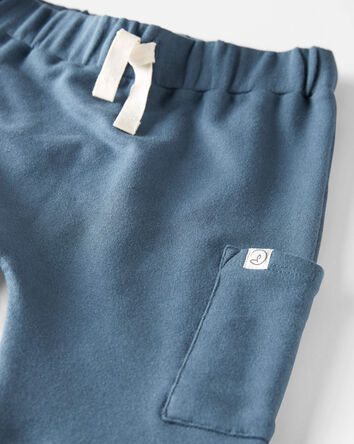Toddler 2-Pack Organic Cotton Pants - Deep Teal/Heather Grey, 