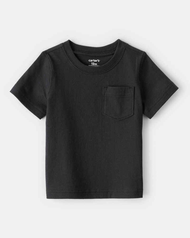 Baby Solid Short-Sleeve Tee - Black, image 1 of 3 slides