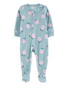 Baby 1-Piece Floral Fleece Footie Pajamas, image 1 of 3 slides