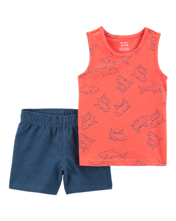 Baby 2-Piece Shark Tank & Pull-On Short Set, 