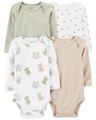 Baby 4-Piece Long-Sleeve Bodysuits, image 1 of 7 slides