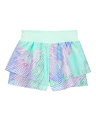Kid Flowy Tie-Dye Layered Flip Short - Blue/Purple, image 2 of 6 slides