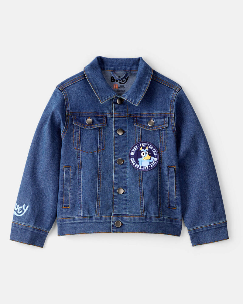 Toddler Bluey Denim Jacket - Blue, image 1 of 6 slides