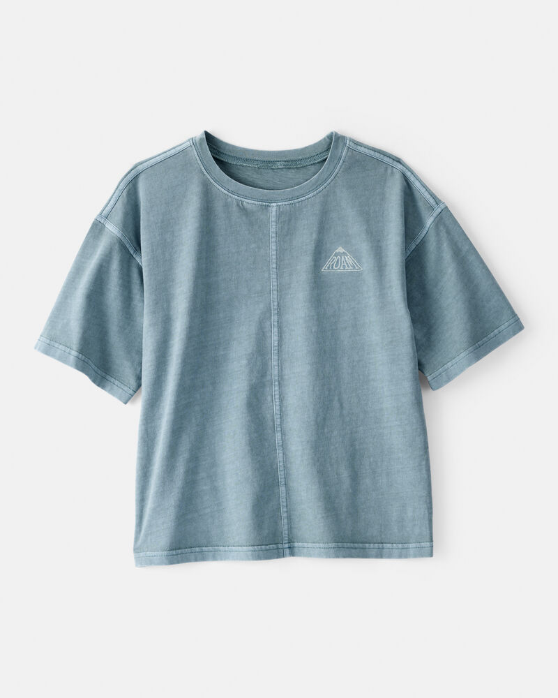 Boys Roam Cotton Short-Sleeve Tee - Blue, image 1 of 3 slides