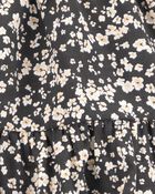 Kid Floral Linen Look-Alike Drawstring Skirt, image 3 of 4 slides