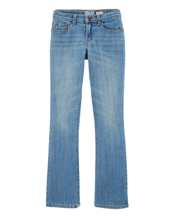 Kid Medium Blue Wash Boot-Cut Jeans, 