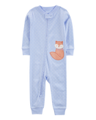 Toddler 1-Piece Fox 100% Snug Fit Cotton Footless Pajamas, image 1 of 4 slides