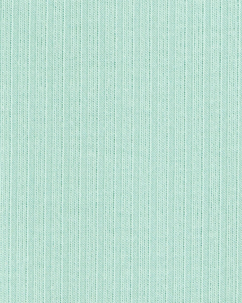 Baby PurelySoft Ribbed Romper - Mint, image 3 of 5 slides