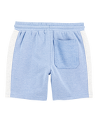 Kid 2-Piece Hooded French Terry Tee & Shorts Set - Blue, image 5 of 7 slides