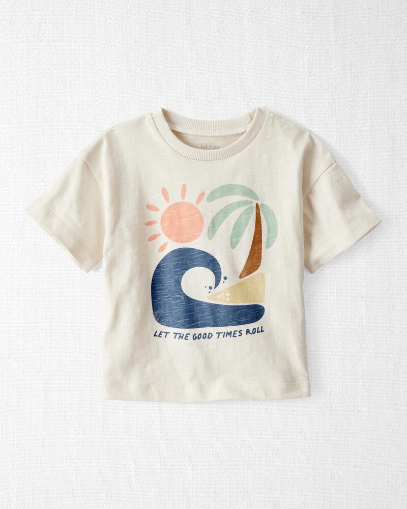 Baby Organic Cotton Beach-Print Tee, image 1 of 4 slides