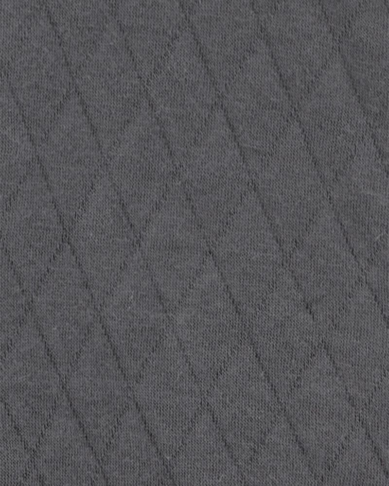 Toddler Solid Cotton Blend Quilted Jacket - Gray, image 2 of 3 slides