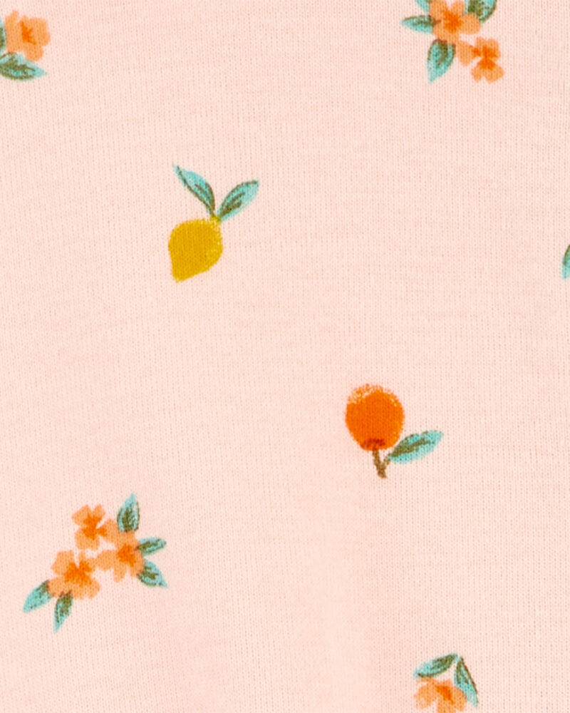 Baby Peach Snap-Up Cotton Romper, image 3 of 4 slides