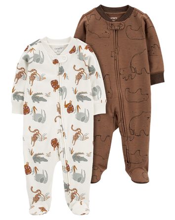 Baby 2-Pack Animal Print 2-Way Zip Sleep & Plays
, 