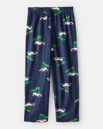 Kid Christmas Cars Loose Fit Pajama Pants - Navy, 