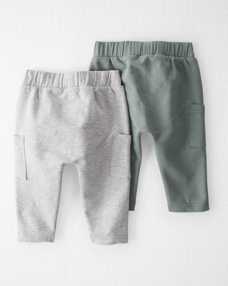 Baby 2-Pack Organic Cotton Pants, image 2 of 7 slides