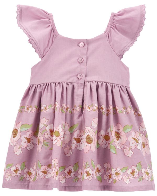 Mauve Blush Baby Flutter Sleeve Dress