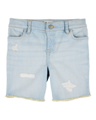 Kid Mid-Length Iconic Denim Short - Ozone Wash, image 1 of 4 slides