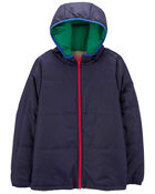 Kid Colorblock Faux Sherpa Mid-Weight Jacket, image 3 of 4 slides