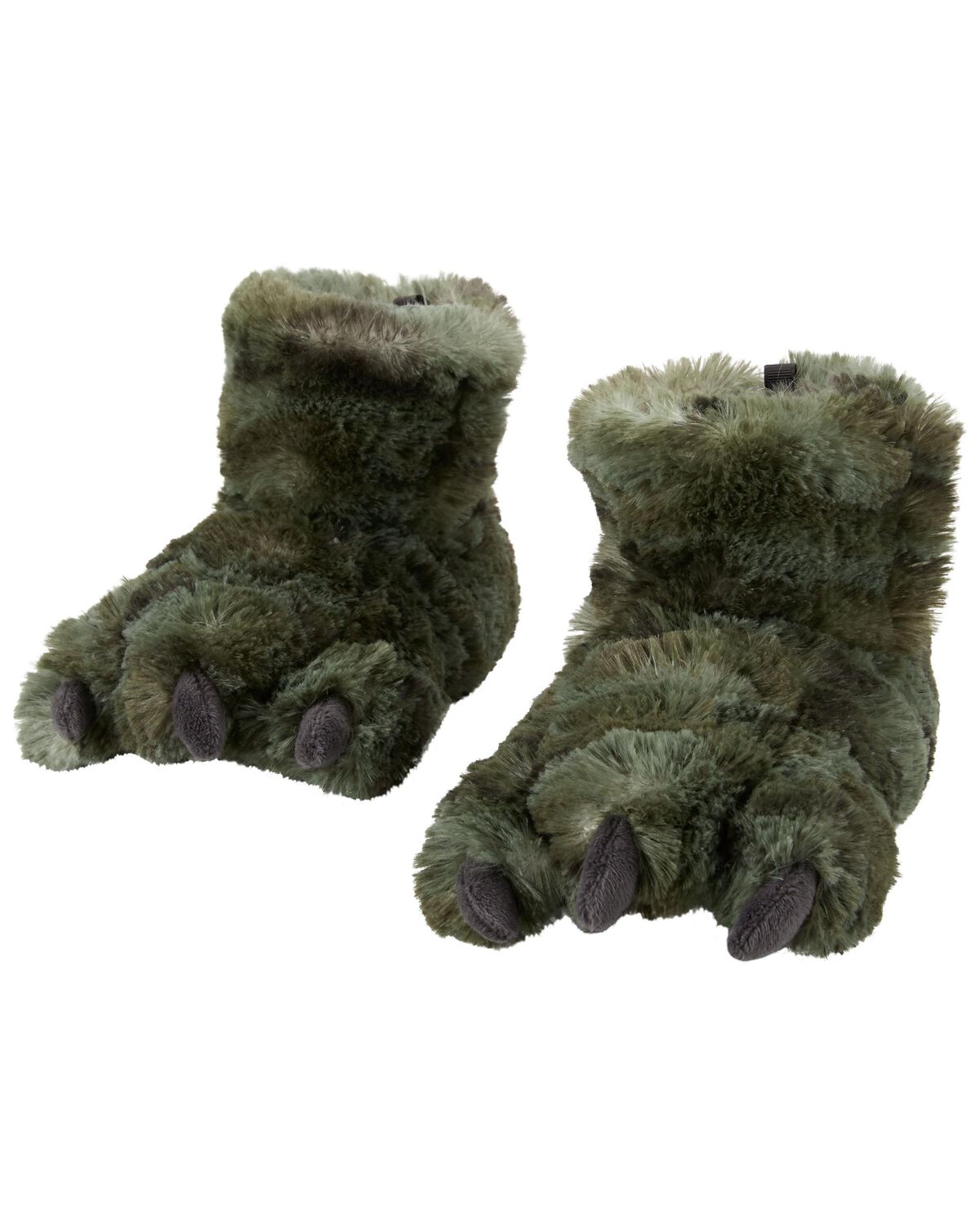 Olive Toddler Dinosaur Slippers