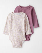 Baby 2-Pack Organic Cotton Bodysuits, image 1 of 6 slides
