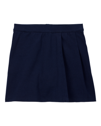 Kid Ponte Knit Uniform Skort - Navy, 