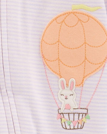 Baby Hot Air Balloon Bunny 2-Way Zip Cotton Sleep & Play, 