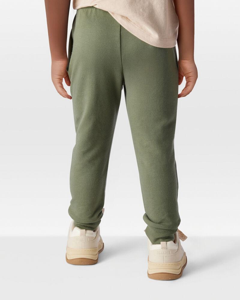 Toddler Pull-On Drawstring Joggers - Green, image 3 of 6 slides