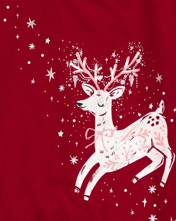 Reindeer Christmas Flutter Top, 