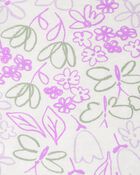 Kid 4-Piece Floral Butterfly Cotton Pajamas, image 6 of 7 slides