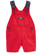 Baby Canvas Shortalls: Hickory Stripe Strap Remix, image 1 of 3 slides