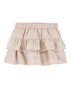 Baby Floral Pull-On Ruffle Skort - Tan, image 1 of 5 slides